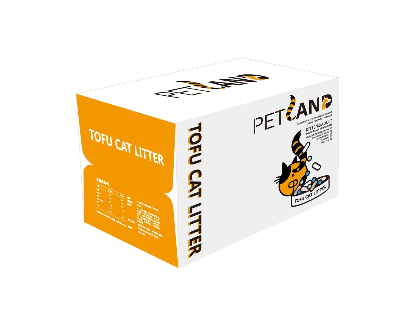 Petland Tofu Cat Litter One box (6 packs)  36L（15.6kg）