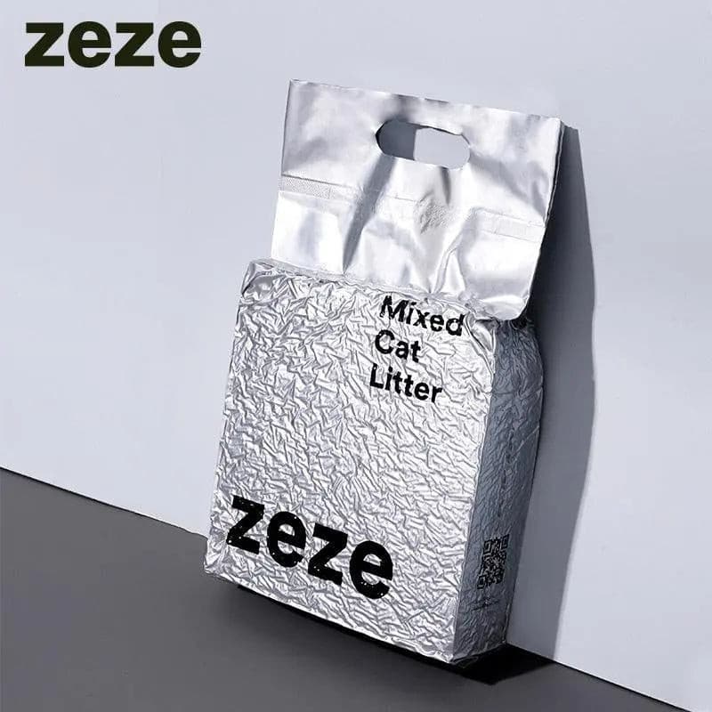 ZEZE Tofu Cat Litter with Double Action Odor Eliminator and Bentonite (6L/2.5kg)